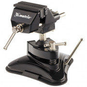 Тиски настольные, резиновая вакуумная присоска, шарнирный механизм, ширина рабочих губок 70 мм Matrix, ( 18506 )