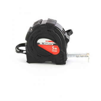 Рулетка Black, 5 м х 19 мм, обрезиненный корпус Matrix, ( 31014 ) Рулетка Black, 5 м х 19 мм, обрезиненный корпус Matrix, ( 31014 )