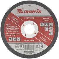 Круг отрезной по металлу, 125 х 2 х 22 мм Matrix, ( 74337 )