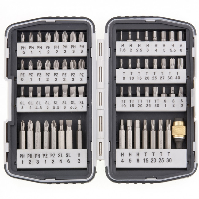 Набор бит, магнитный адаптер, CrV, пластиковый бокс, 64 шт Matrix, ( 11327 ) Набор бит, магнитный адаптер, CrV, пластиковый бокс, 64 шт Matrix, ( 11327 )