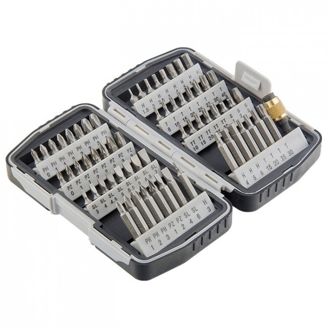 Набор бит, магнитный адаптер, CrV, пластиковый бокс, 64 шт Matrix, ( 11327 ) Набор бит, магнитный адаптер, CrV, пластиковый бокс, 64 шт Matrix, ( 11327 )