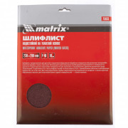 Шлифлист на тканевой основе, P 40, 230 х 280 мм, 10 шт, водостойкий Matrix, ( 75633 ) Шлифлист на тканевой основе, P 40, 230 х 280 мм, 10 шт, водостойкий Matrix, ( 75633 )