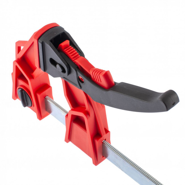 Струбцина реечная быстрозажимная, усиленная, пластиковый корпус рычажно-храповой механизм, 150 х 100 х 306 мм, штанга 5 х 22 мм Matrix, ( 20725 ) Струбцина реечная быстрозажимная, усиленная, пластиковый корпус рычажно-храповой механизм, 150 х 100 х 306 мм, штанга 5 х 22 мм Matrix, ( 20725 )