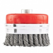 Щетка для УШМ Heavy Duty, 100 мм, М14, "чашка", крученая проволока 0,5 мм Matrix, ( 74672 ) Щетка для УШМ Heavy Duty, 100 мм, М14, "чашка", крученая проволока 0,5 мм Matrix, ( 74672 )