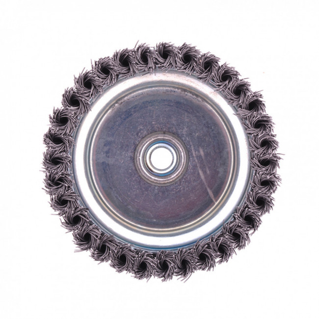 Щетка для УШМ Heavy Duty, 125 мм, М14, "чашка", крученая проволока 0,5 мм Matrix, ( 74674 ) Щетка для УШМ Heavy Duty, 125 мм, М14, "чашка", крученая проволока 0,5 мм Matrix, ( 74674 )