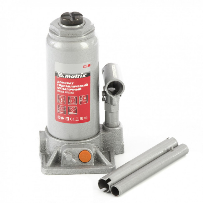 Домкрат гидравлический бутылочный, 5 т, h подъема 197-382 мм Matrix, ( 50764 ) Домкрат гидравлический бутылочный, 5 т, h подъема 197-382 мм Matrix, ( 50764 )