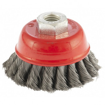 Щетка для УШМ, 75 мм, М14, "чашка", двухрядная, крученая проволока 0,35 мм Matrix, ( 74676 ) Щетка для УШМ, 75 мм, М14, "чашка", двухрядная, крученая проволока 0,35 мм Matrix, ( 74676 )