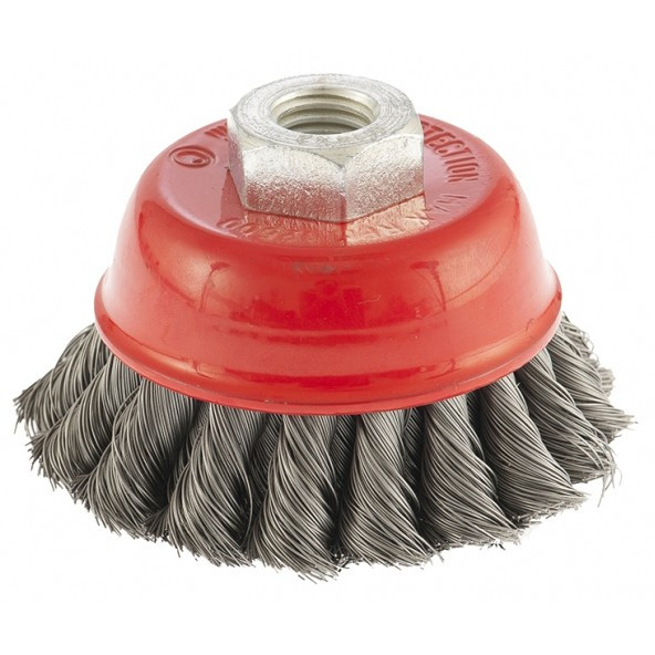 Щетка для УШМ, 75 мм, М14, "чашка", двухрядная, крученая проволока 0,35 мм Matrix, ( 74676 ) Щетка для УШМ, 75 мм, М14, "чашка", двухрядная, крученая проволока 0,35 мм Matrix, ( 74676 )