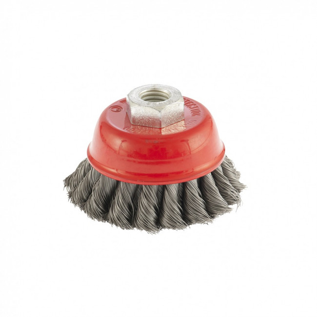 Щетка для УШМ, 75 мм, М14, "чашка", двухрядная, крученая проволока 0,35 мм Matrix, ( 74676 ) Щетка для УШМ, 75 мм, М14, "чашка", двухрядная, крученая проволока 0,35 мм Matrix, ( 74676 )