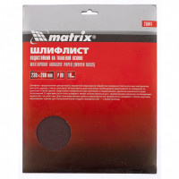 Шлифлист на тканевой основе, P 100, 230 х 280 мм, 10 шт, водостойкий Matrix, ( 75643 )