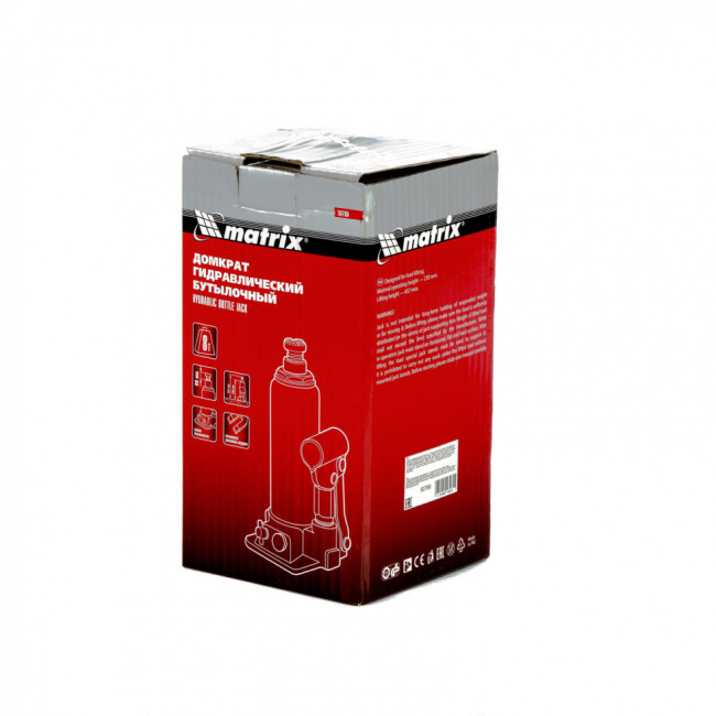 Домкрат гидравлический бутылочный, 8 т, h подъема 230-457 мм Matrix, ( 50766 ) Домкрат гидравлический бутылочный, 8 т, h подъема 230-457 мм Matrix, ( 50766 )