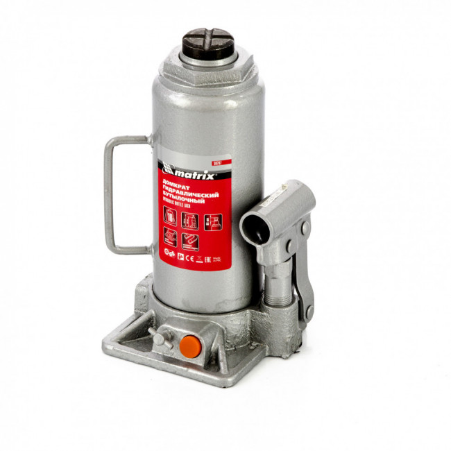 Домкрат гидравлический бутылочный, 10 т, h подъема 230-460 мм Matrix, ( 50767 ) Домкрат гидравлический бутылочный, 10 т, h подъема 230-460 мм Matrix, ( 50767 )