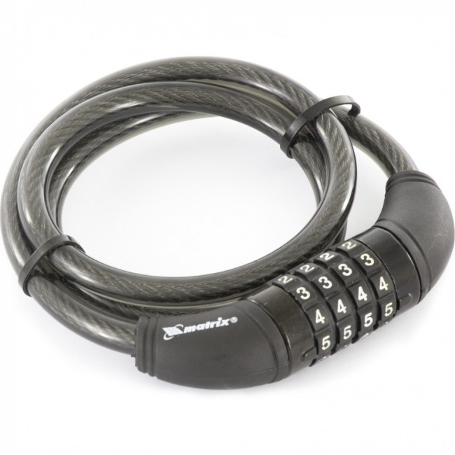 Замок тросовый универсальный с кодовым механизмом, 10 х 950 мм Matrix, ( 91818 ) Замок тросовый универсальный с кодовым механизмом, 10 х 950 мм Matrix, ( 91818 )