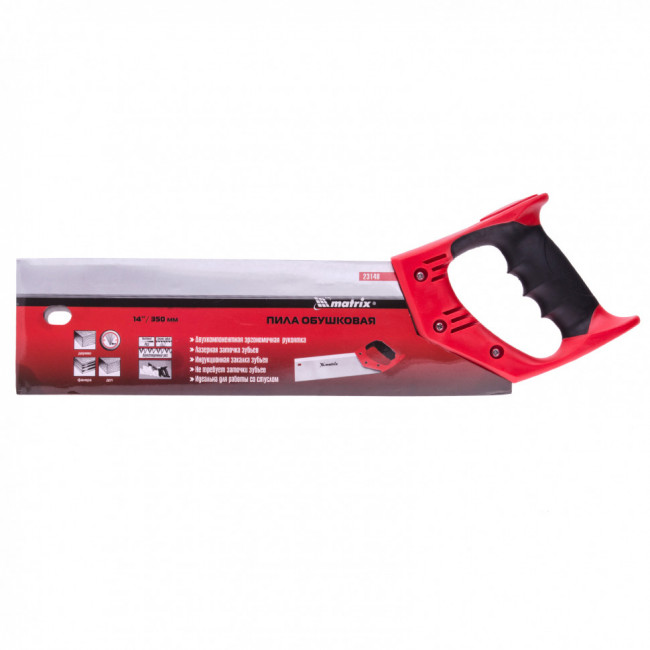 Пила по дереву обушковая для стусла, 350 мм, двухкомпонентная рукоятка Matrix, ( 23148 ) Пила по дереву обушковая для стусла, 350 мм, двухкомпонентная рукоятка Matrix, ( 23148 )