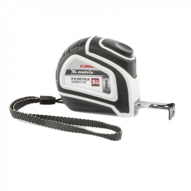 Рулетка Autostop, 3 м х 16 мм, двухкомпонентный корпус, автоматическая фиксация, Pro Matrix, ( 32550 ) Рулетка Autostop, 3 м х 16 мм, двухкомпонентный корпус, автоматическая фиксация, Pro Matrix, ( 32550 )
