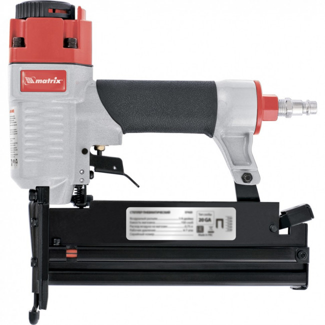 Нейлер-степлер пневматический 3 в 1, с регулировкой глубины забивания, гвозди 18GA, гвозди 16GA, скобы 18 GA Matrix, ( 57427 ) Нейлер-степлер пневматический 3 в 1, с регулировкой глубины забивания, гвозди 18GA, гвозди 16GA, скобы 18 GA Matrix, ( 57427 )