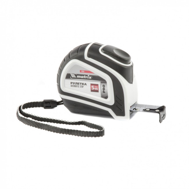 Рулетка Autostop, 5 м х 19 мм, двухкомпонентный корпус, автоматическая фиксация, Pro Matrix, ( 32551 ) Рулетка Autostop, 5 м х 19 мм, двухкомпонентный корпус, автоматическая фиксация, Pro Matrix, ( 32551 )