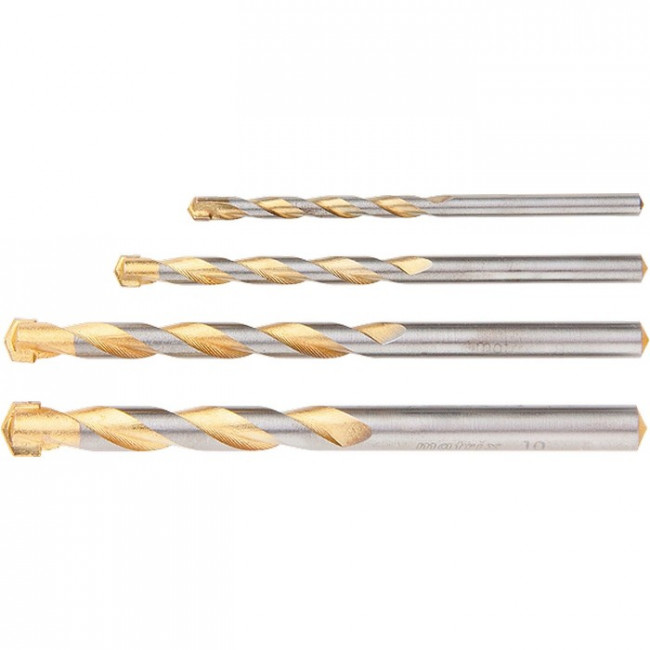 Набор сверл по бетону Golden Line 5-6-8-10 мм Matrix, ( 70825 ) Набор сверл по бетону Golden Line 5-6-8-10 мм Matrix, ( 70825 )