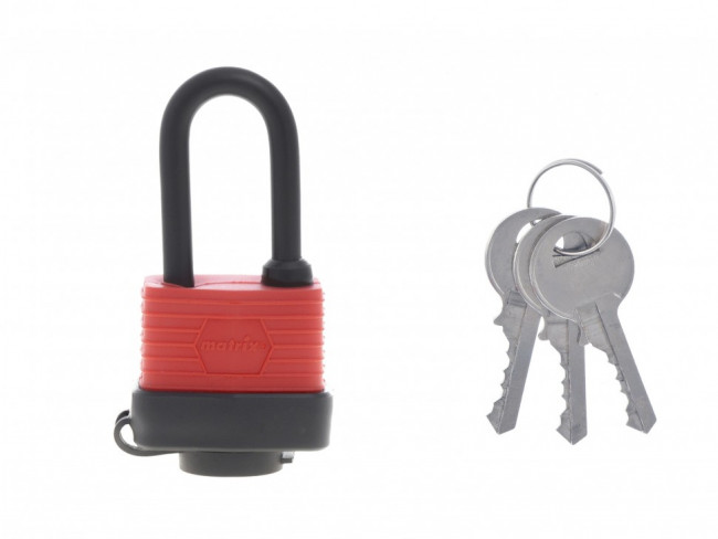 Замок навесной всепогодный, 40 мм, удлиненная дужка Matrix, ( 91822 ) Замок навесной всепогодный, 40 мм, удлиненная дужка Matrix, ( 91822 )