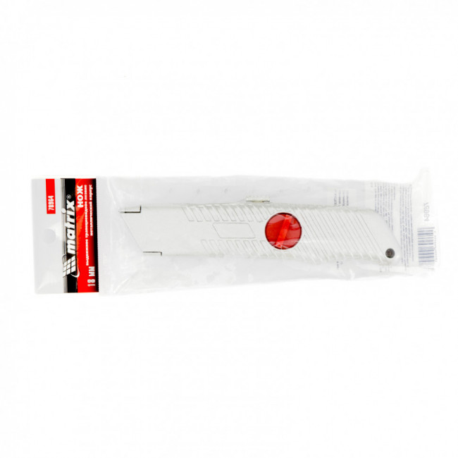 Нож, 19 мм, выдвижное трапециевидное лезвие, металлический корпус Matrix, ( 78964 ) Нож, 19 мм, выдвижное трапециевидное лезвие, металлический корпус Matrix, ( 78964 )