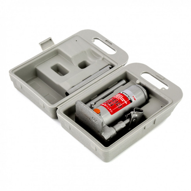 Домкрат гидравлический бутылочный, 4 т, h подъема 194-372 мм, в пластиковом кейсе Matrix, ( 50775 ) Домкрат гидравлический бутылочный, 4 т, h подъема 194-372 мм, в пластиковом кейсе Matrix, ( 50775 )