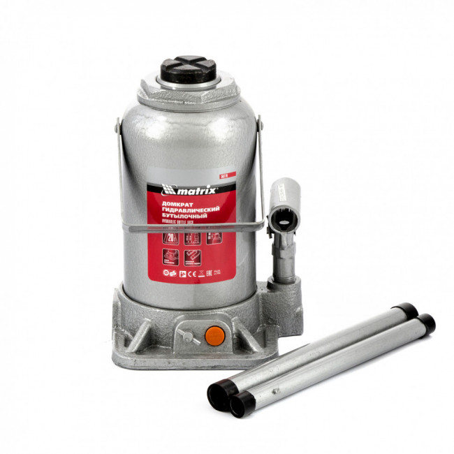 Домкрат гидравлический бутылочный, 20 т, h подъема 244-449 мм Matrix, ( 50778 ) Домкрат гидравлический бутылочный, 20 т, h подъема 244-449 мм Matrix, ( 50778 )