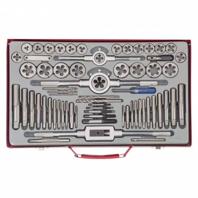 Набор метчиков и плашек М2-М20, 65 шт, металлический кейс Matrix, ( 773065 ) Набор метчиков и плашек М2-М20, 65 шт, металлический кейс Matrix, ( 773065 )