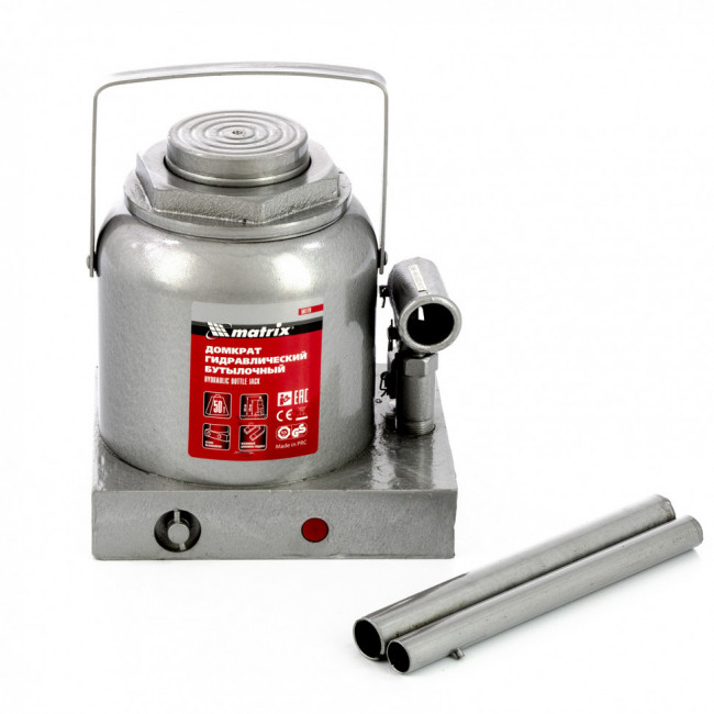 Домкрат гидравлический бутылочный, 50 т, h подъема 236-356 мм Matrix, ( 50779 ) Домкрат гидравлический бутылочный, 50 т, h подъема 236-356 мм Matrix, ( 50779 )