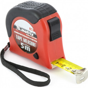 Рулетка Double fixation, 5 м х 19 мм, обрезиненный корпус, двойная плавная фиксация Matrix, ( 31056 ) Рулетка Double fixation, 5 м х 19 мм, обрезиненный корпус, двойная плавная фиксация Matrix, ( 31056 )