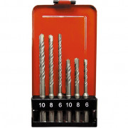 Набор буров по бетону, 6-8-10 х 110,6-8-10 х 160 мм, 6 шт, в пластиковой коробке, SDS Plus Matrix, ( 71096 ) Набор буров по бетону, 6-8-10 х 110,6-8-10 х 160 мм, 6 шт, в пластиковой коробке, SDS Plus Matrix, ( 71096 )