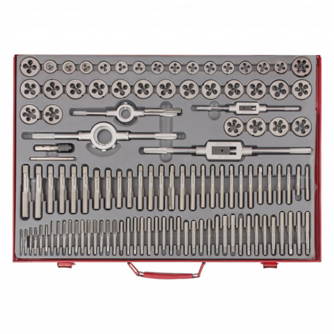 Набор метчиков и плашек М2-М18, 110 шт, металлический кейс Matrix, ( 773110 ) Набор метчиков и плашек М2-М18, 110 шт, металлический кейс Matrix, ( 773110 )