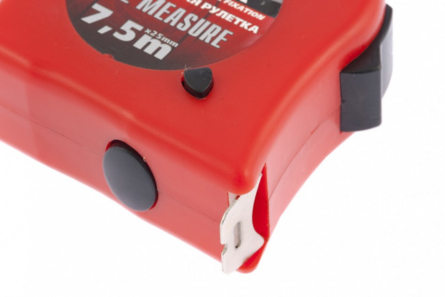 Рулетка Double fixation, 7,5 м х 25 мм, обрезиненный корпус, двойная плавная фиксация Matrix, ( 31058 ) Рулетка Double fixation, 7,5 м х 25 мм, обрезиненный корпус, двойная плавная фиксация Matrix, ( 31058 )