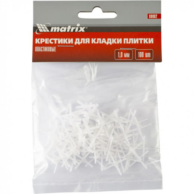 Крестики, 1 мм, для кладки плитки, упаковка 100 шт Matrix, ( 88082 ) Крестики, 1 мм, для кладки плитки, упаковка 100 шт Matrix, ( 88082 )