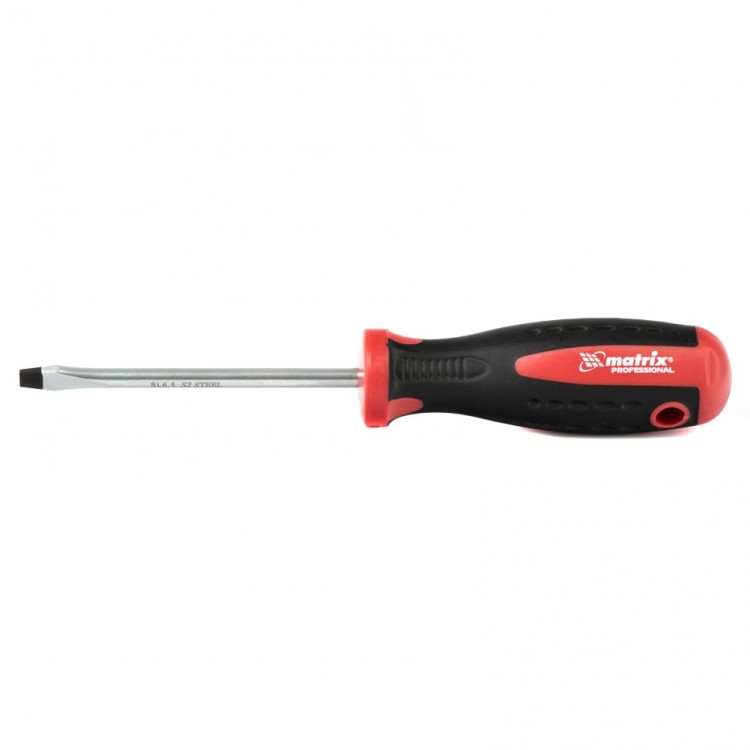 Отвертка Profi, SL6,5 х 100 мм, S2, двухкомпонентная рукоятка Matrix, ( 11820 )