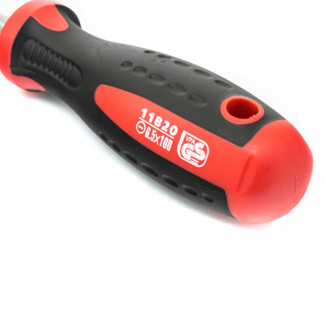 Отвертка Profi, SL6,5 х 100 мм, S2, двухкомпонентная рукоятка Matrix, ( 11820 )