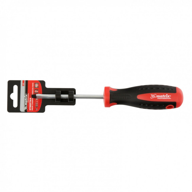 Отвертка Profi, SL6,5 х 100 мм, S2, двухкомпонентная рукоятка Matrix, ( 11820 )