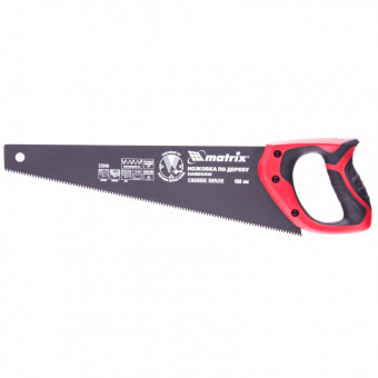 Ножовка по дереву, 400 мм, 7-8 TPI, зуб-3D, каленый зуб, тефлоновое покрытие полотна, двухкомпонентная рукоятка Matrix, ( 23549 ) Ножовка по дереву, 400 мм, 7-8 TPI, зуб-3D, каленый зуб, тефлоновое покрытие полотна, двухкомпонентная рукоятка Matrix, ( 23549 )