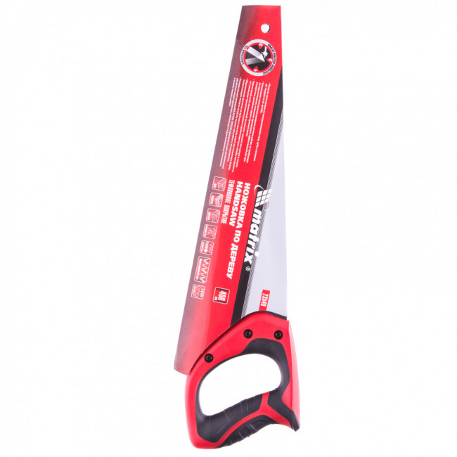 Ножовка по дереву, 400 мм, 7-8 TPI, зуб-3D, каленый зуб, тефлоновое покрытие полотна, двухкомпонентная рукоятка Matrix, ( 23549 ) Ножовка по дереву, 400 мм, 7-8 TPI, зуб-3D, каленый зуб, тефлоновое покрытие полотна, двухкомпонентная рукоятка Matrix, ( 23549 )