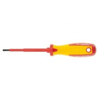 Отвертка Insulated, SL4 x 100 мм, CrMo, до 1000 В, двухкомпонентная рукоятка Matrix Professional, ( 12916 )