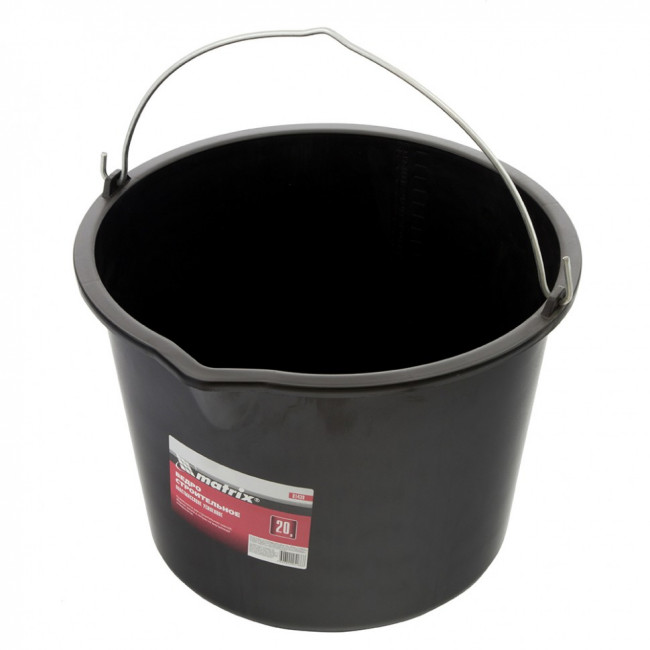 Ведро строительное пластмассовое 20 л, усиленное Matrix, ( 81439 ) Ведро строительное пластмассовое 20 л, усиленное Matrix, ( 81439 )
