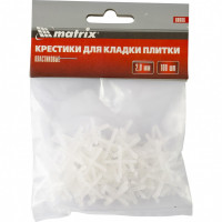 Крестики, 2 мм, для кладки плитки, упаковка 100 шт Matrix, ( 88086 )