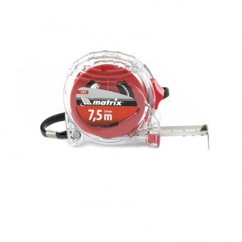 Рулетка Crystal, 7,5 м х 25 мм, корпус из поликарбоната Matrix, ( 31074 ) Рулетка Crystal, 7,5 м х 25 мм, корпус из поликарбоната Matrix, ( 31074 )