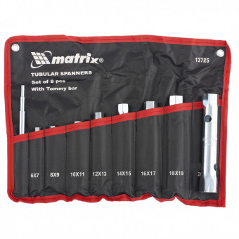 Набор ключей трубчатых торцевых 9 предметов Matrix, ( 13725 ) Набор ключей трубчатых торцевых 9 предметов Matrix, ( 13725 )