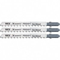 Полотна для электролобзика по дереву, 3 шт, T101B, 75 х 2,5 мм, HCS Matrix Professional, ( 78201 )