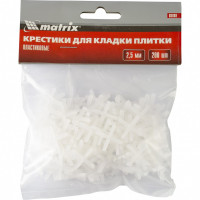 Крестики, 2,5 мм, для кладки плитки, упаковка 200 шт Matrix, ( 88089 )