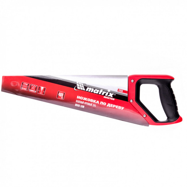 Ножовка по дереву, 400 мм, зуб 2D, каленый крупный зуб 3-4 TPI, двухкомпонентная рукоятка Matrix Master, ( 23556 ) Ножовка по дереву, 400 мм, зуб 2D, каленый крупный зуб 3-4 TPI, двухкомпонентная рукоятка Matrix Master, ( 23556 )