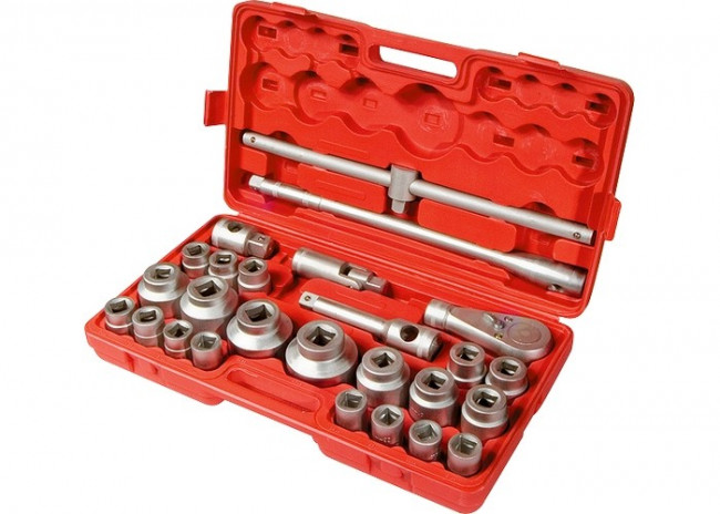 Набор торцевых головок, квадрат, 3/4-1, головки 21 х 65 мм, 26 предметов, пластиковый бокс Matrix, ( 13539 ) Набор торцевых головок, квадрат, 3/4-1, головки 21 х 65 мм, 26 предметов, пластиковый бокс Matrix, ( 13539 )