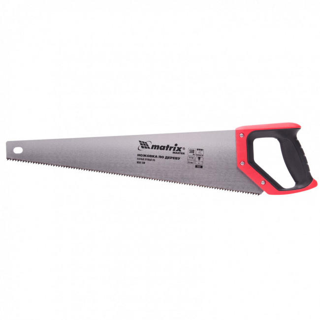Ножовка по дереву, 500 мм, волновая вырубка, 3-4 TPI, каленый зуб 2D, двухкомпонентная рукоятка Matrix Master, ( 23560 ) Ножовка по дереву, 500 мм, волновая вырубка, 3-4 TPI, каленый зуб 2D, двухкомпонентная рукоятка Matrix Master, ( 23560 )