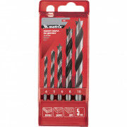 Набор сверл по дереву, 4-5-6-8-10 мм, 5 шт, цилиндрический хвостовиковик, пластиковый кейс, Matrix, ( 70281 ) Набор сверл по дереву, 4-5-6-8-10 мм, 5 шт, цилиндрический хвостовиковик, пластиковый кейс, Matrix, ( 70281 )