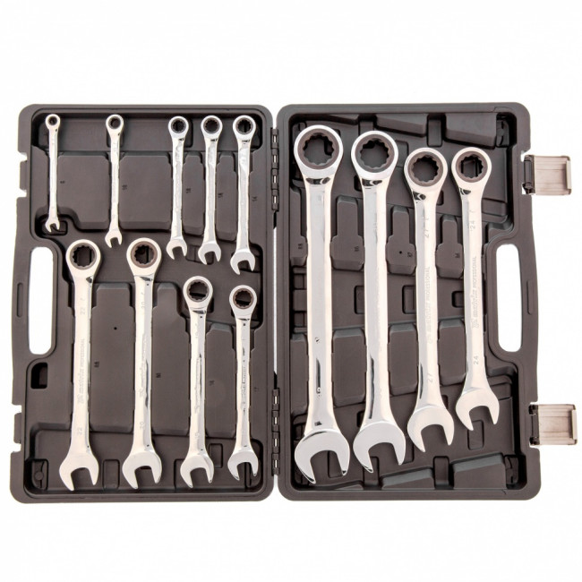 Набор ключей комбинированных, трещоточных 13 шт. Matrix ( 14797 ) Набор ключей комбинированных, трещоточных 13 шт. Matrix ( 14797 )